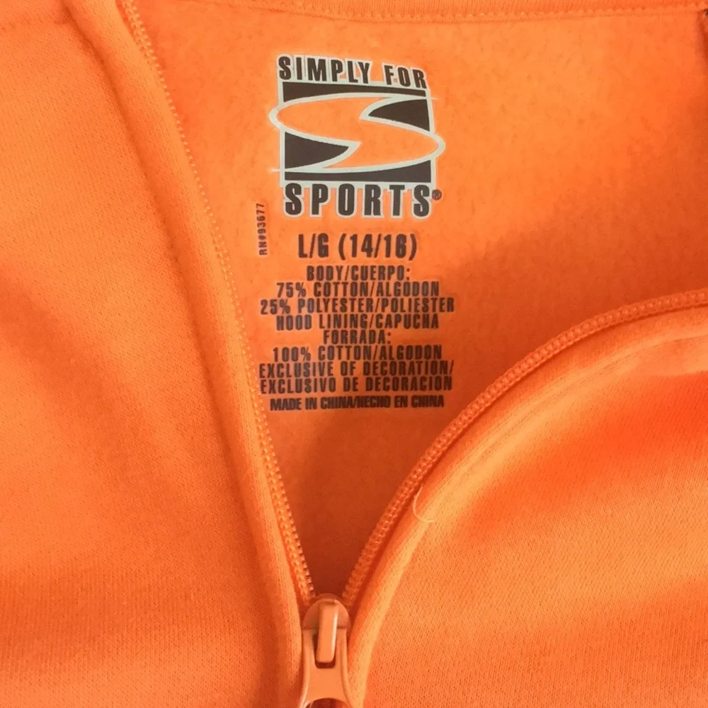 Unisex teens Soccer jacket full zip up hoodie sweater Sz L ( 14/16)